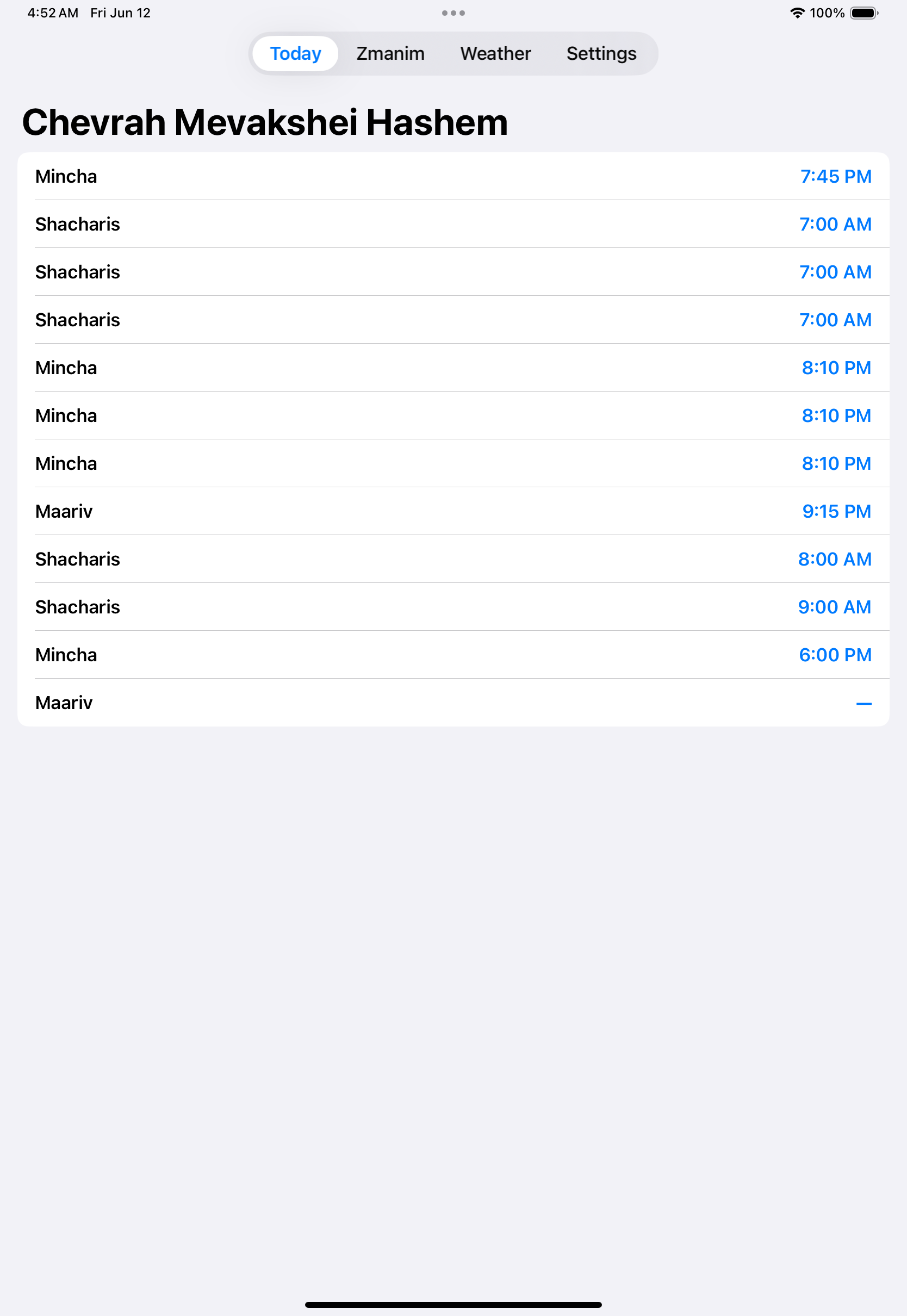 Settings · Shul · light