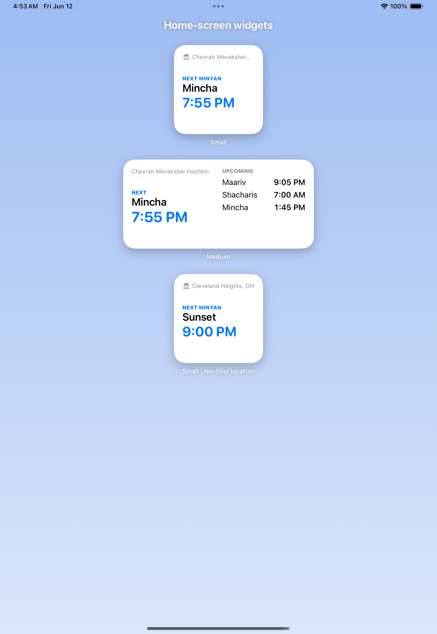 Widgets · light