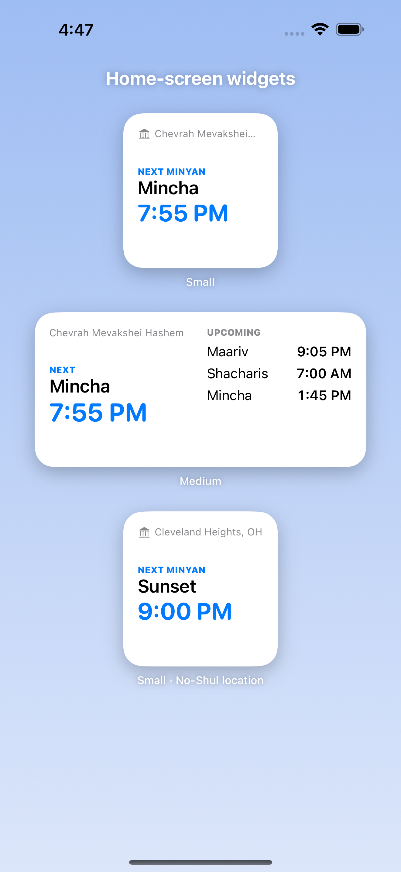 Widgets · light