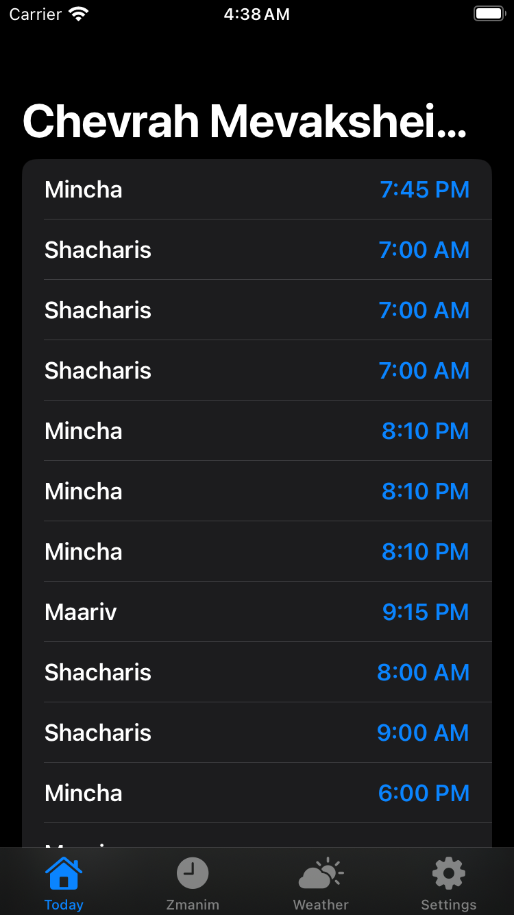 Today · Shul · dark