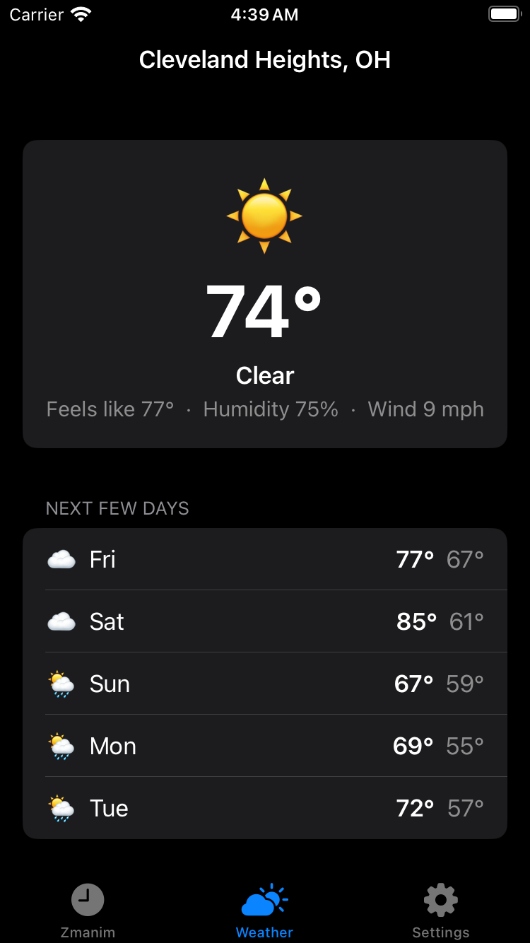 Weather · No-Shul location · dark